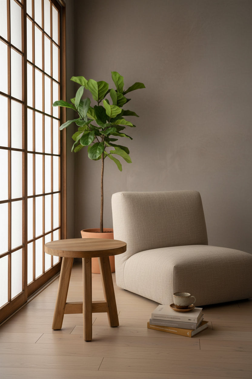Atziri bijzettafel in een rustig Japandi interieur