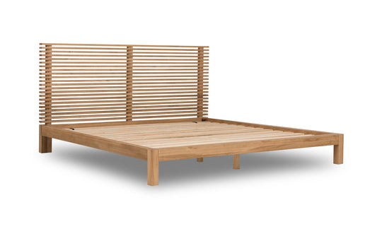 Essenhouten Tanner bedframe met modern Scandinavisch en Japans design