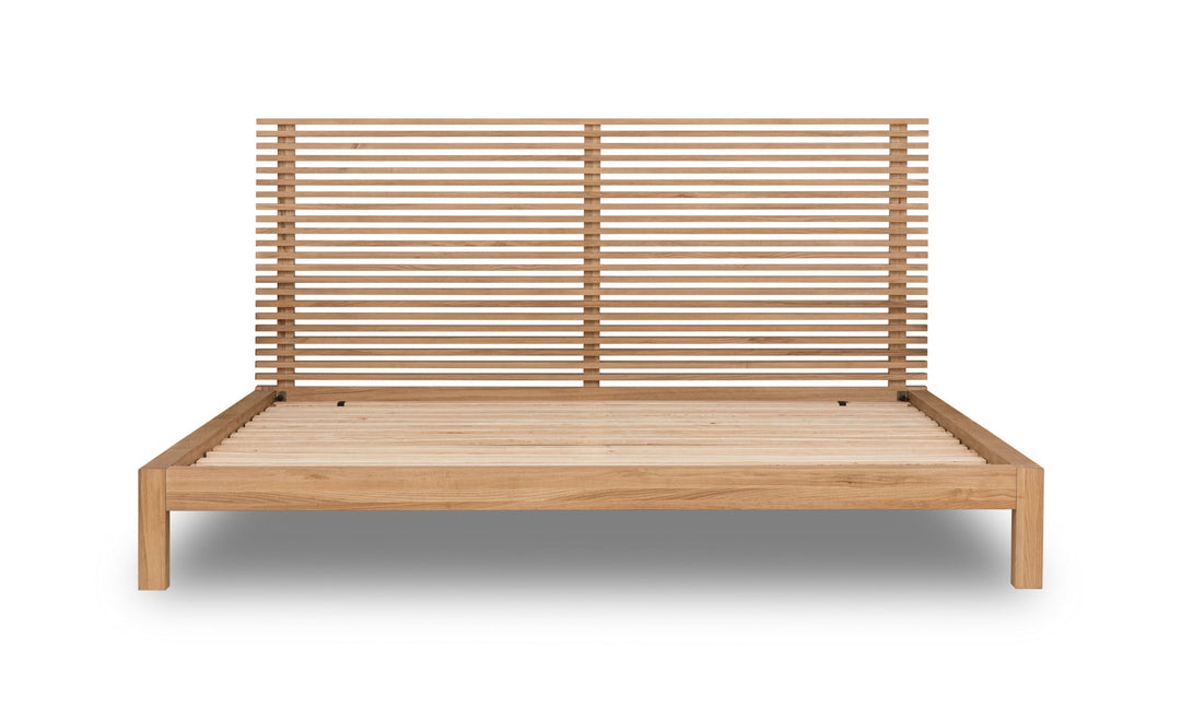 Houten Tanner bedframe met duurzame lattenbodem constructie