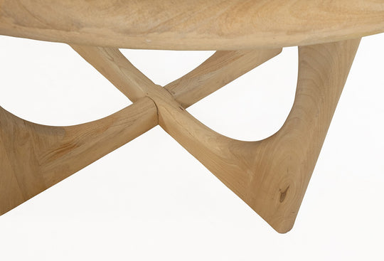 Eetkamertafel Zodiac Ø130 cm Acaciahout Groovy Natural